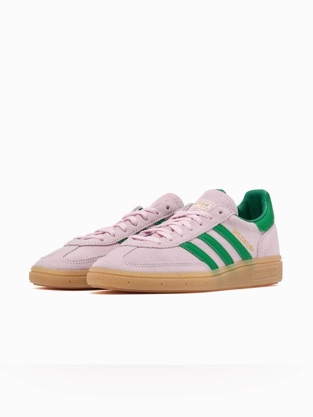 9.5-10 Adidas Handball Spezial 'Clear Pink Green' Women’s Shoes JR7347